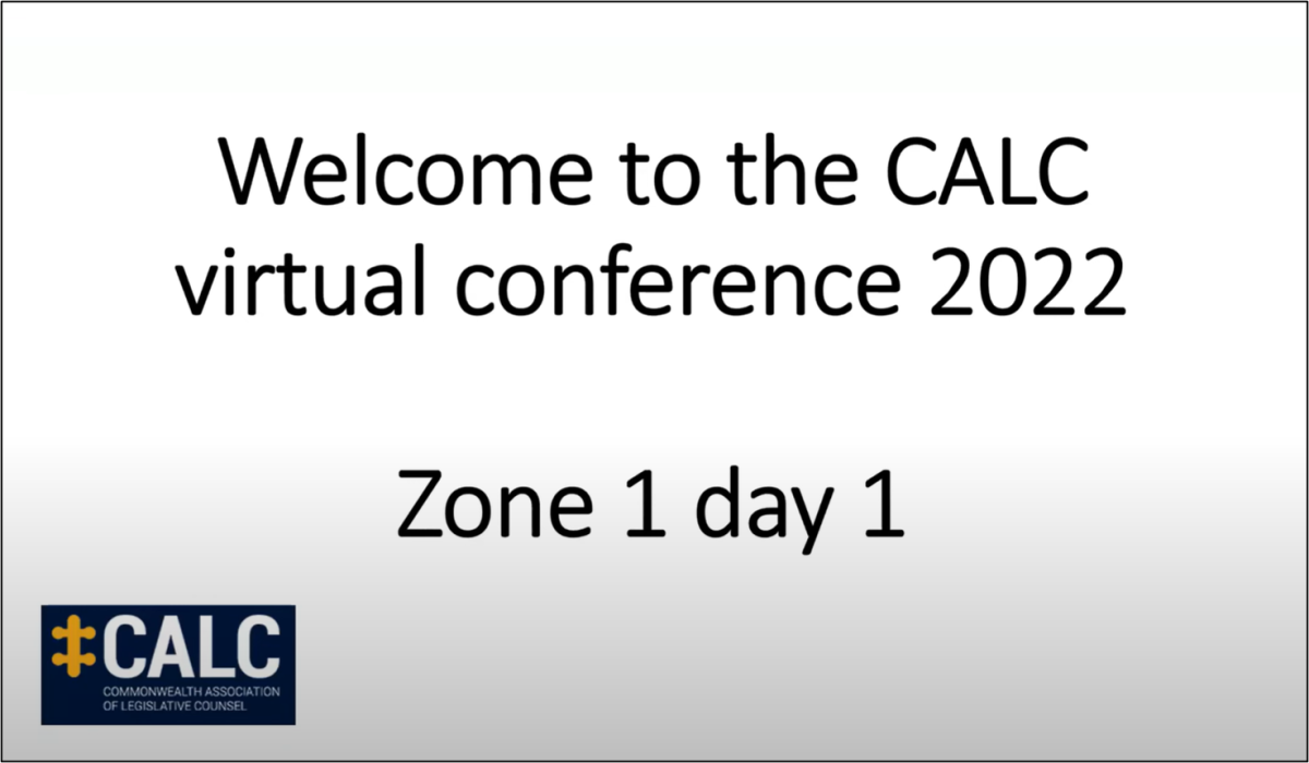 CALC online conference welcome screen